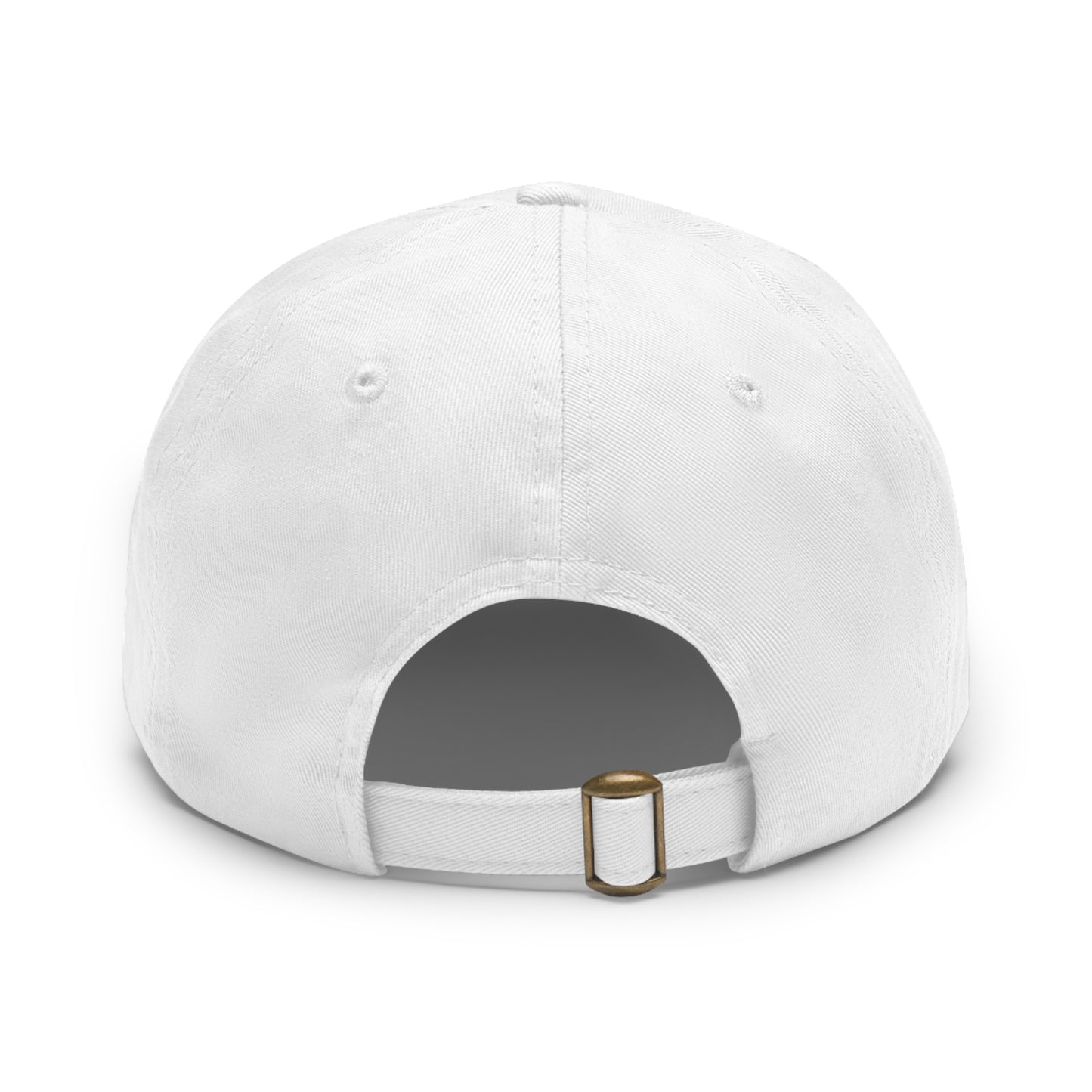 No AI Dad Hat with Leather Patch (Round)