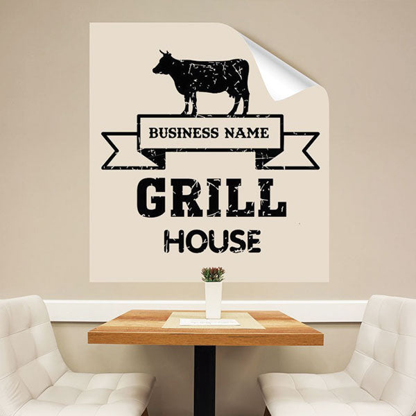 Wall decal for business