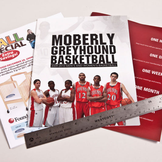 11x17 half folded brochure for sports team