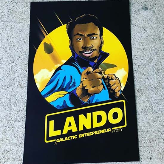 11x17 poster print for Lando Fan Art