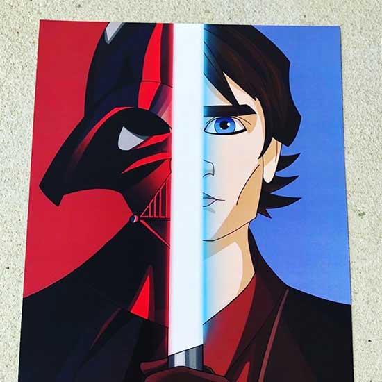 8x10 Star Wars fan art print