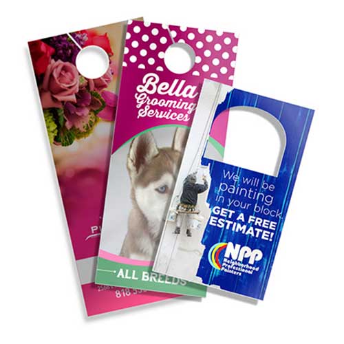 Three sizes of door hangers