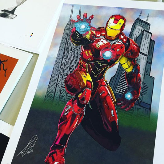 Fan art print of iron man