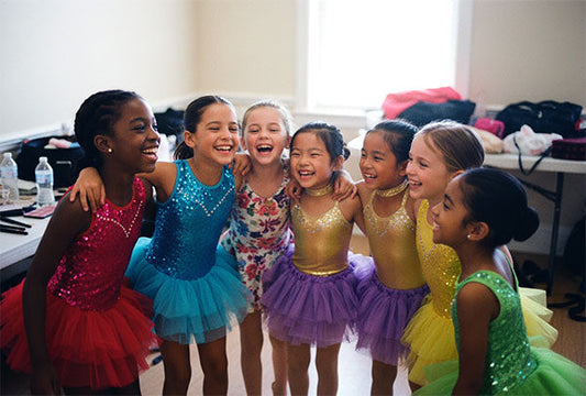 Kids ready for a dance recital