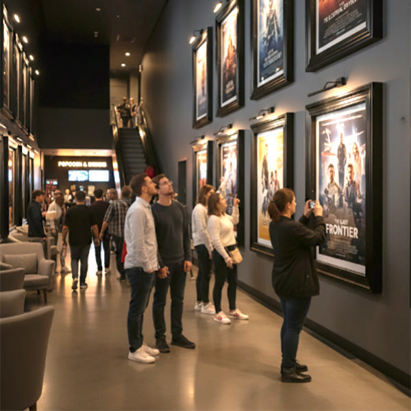People admiring wide format printing 