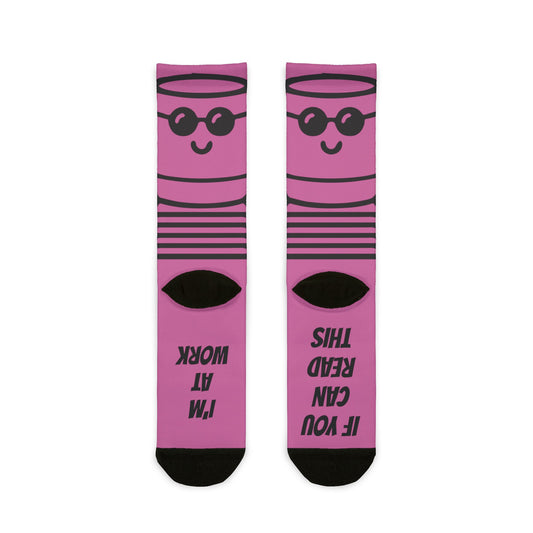 Mr. Keg Pink Crew Socks