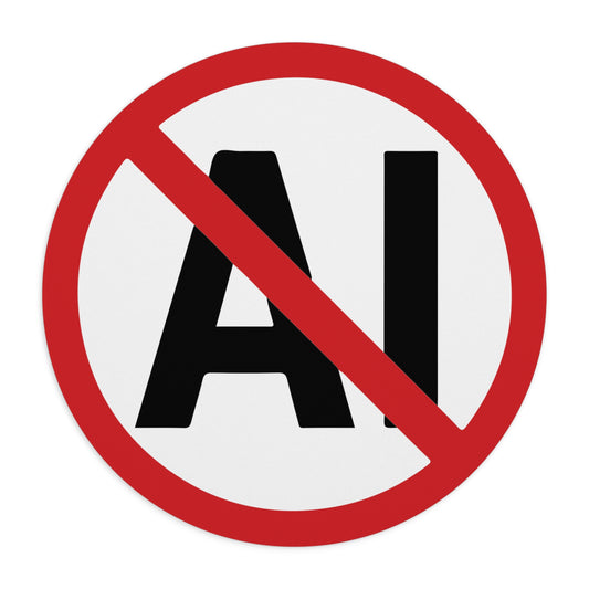 "No AI Art" Mouse Pad