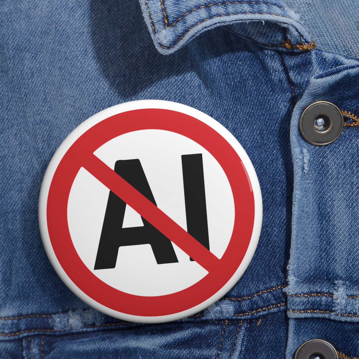 "No AI" Pin Button