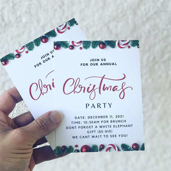 Flat card for christmas party