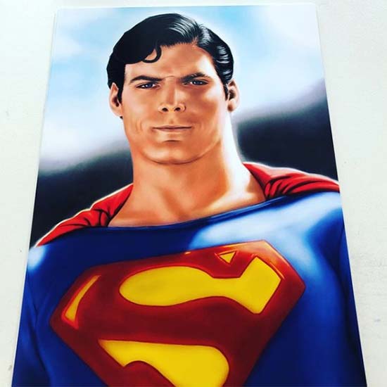 11x17 poster print of Christopher Reeves Superman fanart