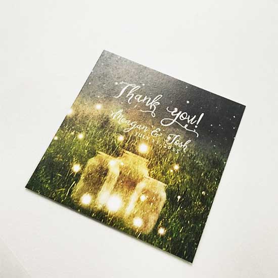 3x3 as thank you card