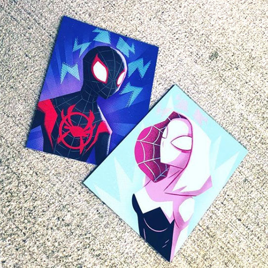3x4 printing of fan art - Spider-man and Spider-Gwen
