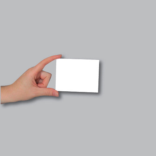 Showing the actual size of a 3x4 card