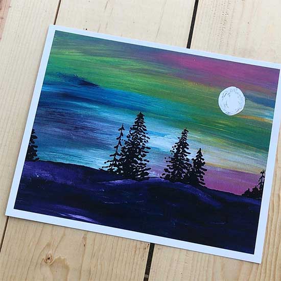 8x10 print of landscape illustration