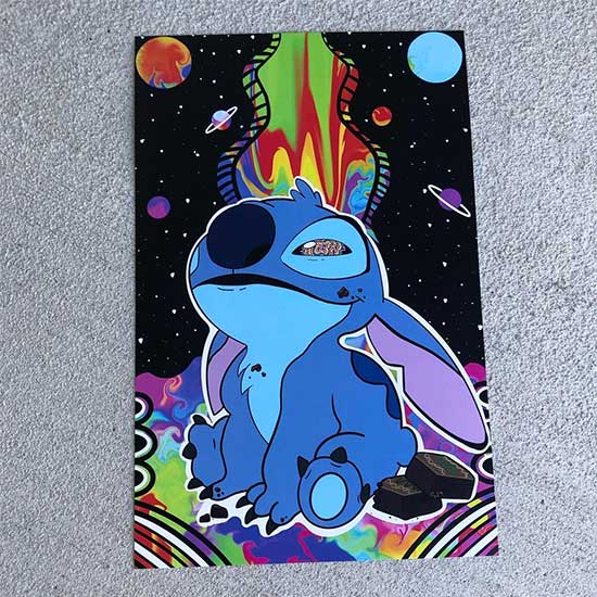 8x12 print of Disney Fan art of Stitch