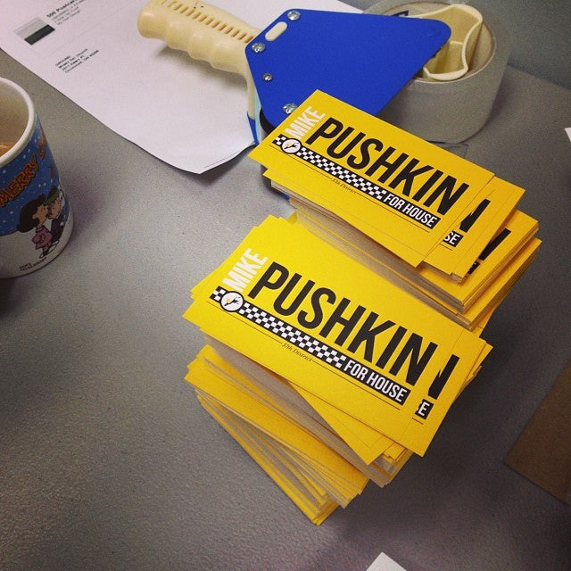 Yellow business cards
