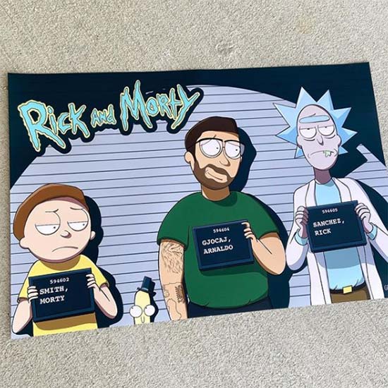 Fan art print of Rick and Morty characters