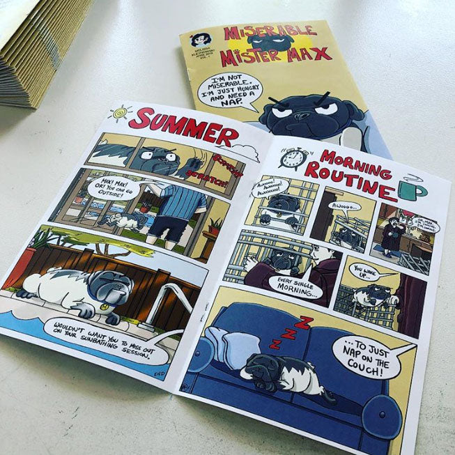 Half size matte booklet used as comic book