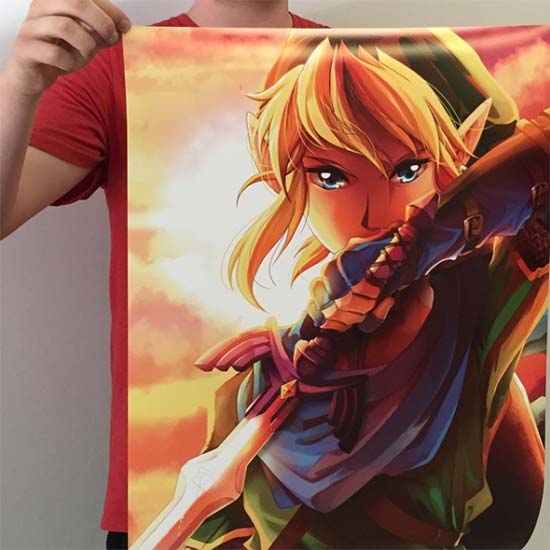 Large poster of Nintendo Link Fan Art