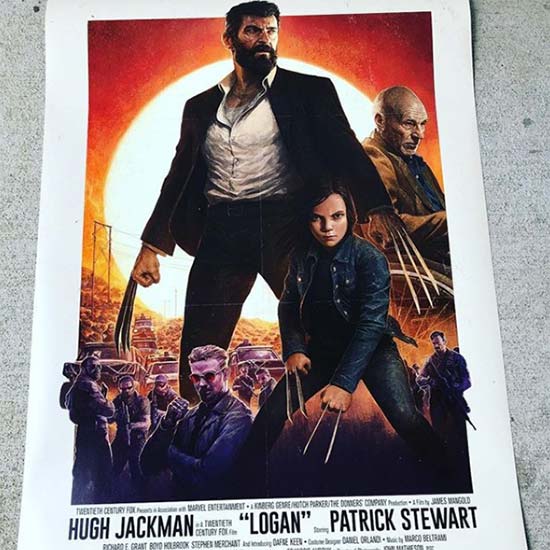 Glossy movie poster for Logan