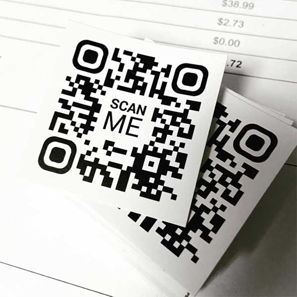 square cards with qr codes