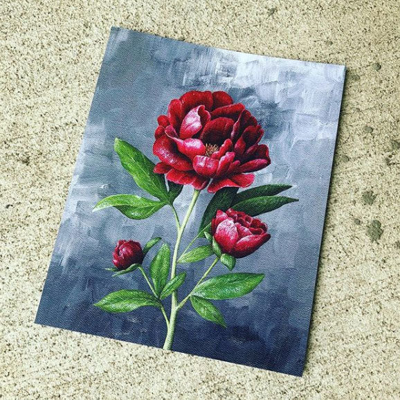 Custom watercolor print of a rose